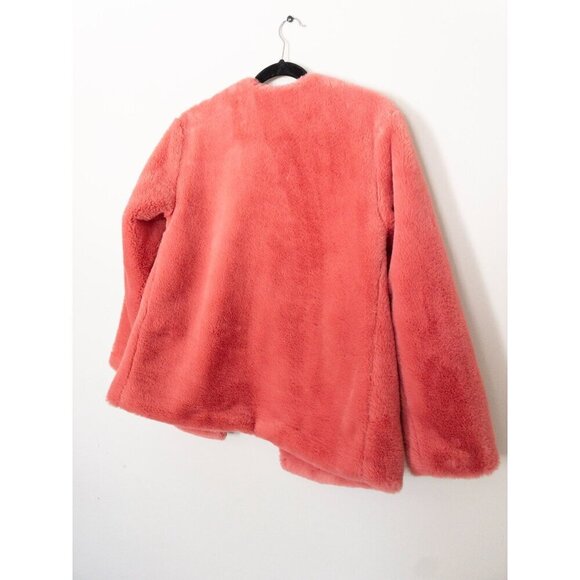 Bernardo Womens Coral Faux Fur Teddy Bear Coat Size XS - Picture 10 of 11